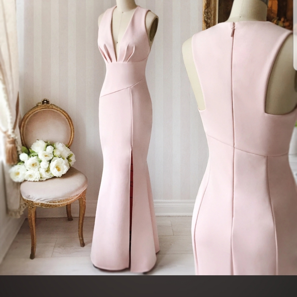 Brand new long light pink bridesmaid mermaid dress
